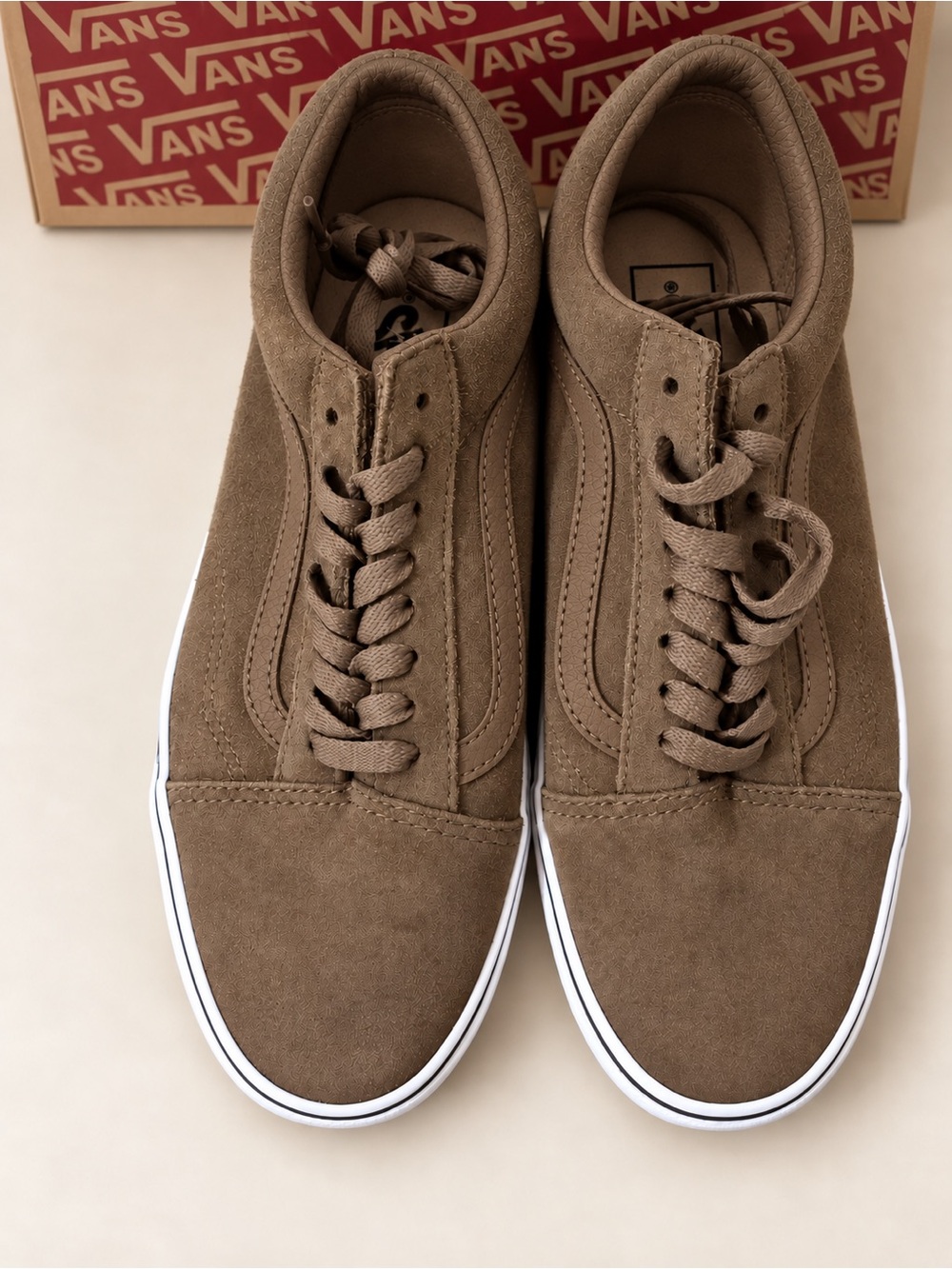Vans Brown Suede Old Skool Low-Top Sneakers